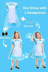 Disfraz de <span class=keywords><strong>Halloween</strong></span> para Niñas, Disfraz de Anime de Alicia en el País de las Maravillas, Vestido Azul de Fiesta, Disfraz de Alicia en el País de las Maravillas, Disfraz de Sirvienta Lolita para Niñas - Product Image 2