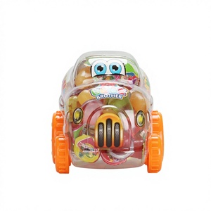 Assortissement de bonbons en plastique, 100 pièces, gelée de gommes, fruits adorables, dans mini voitures, pots de bonbons - Product Image 4
