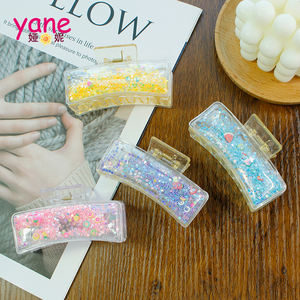 Payetler ve renkli orta boy saç pençe ile kadın quicksand pençe klipleri toptan - Product Image 6