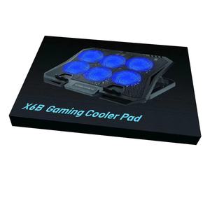 Laptop <b>Cooling</b> <b>Pad</b> 6 Fans Blue Led Adjustable Stand Notebook Cooler With Display - Product Image 2