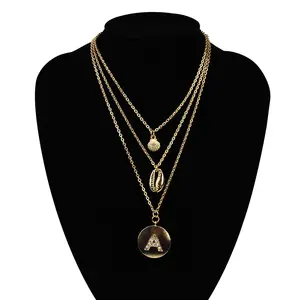 SIYWINA Women Jewelry Multi Layer Cross Pendant Necklace Vintage Latest Necklace Set Designs Copper Alloy accesorios mujer