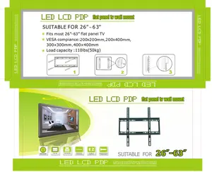 TV Wall Mount Bracket Holder Flat Panel LCD LED Plasma Stand Fixed TV Mounts