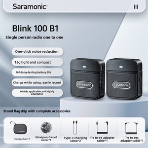 ไมโครโฟนไร้สาย Fengdi Blink100 สำหรับบันทึกเสียงโทรศัพท์มือถือ กล้อง และการถ่ายทอดสด - Product Image 6