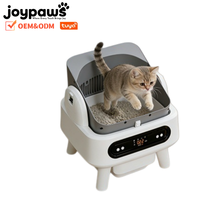 Litière automatique intelligente pour chat avec écran LED 68L, contrôle par application Wifi, nettoyage automatique, lumière UV