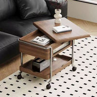 Table basse rectangulaire multifonctionnelle à hauteur réglable pour salon et maison