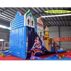 Toboggan aquatique gonflable en PVC commercial avec piscine détachable pour une utilisation en intérieur/extérieur pour la maison, l'école, les stations balnéaires et les hôtels - Product Image 3