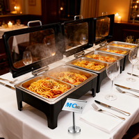 Deluxe Restaurant Catering-Speisewärmer-Set Hydraulischer Edelstahl Luxus-Hotel Speisewärmer-Herd Hotel-Buffet-Party