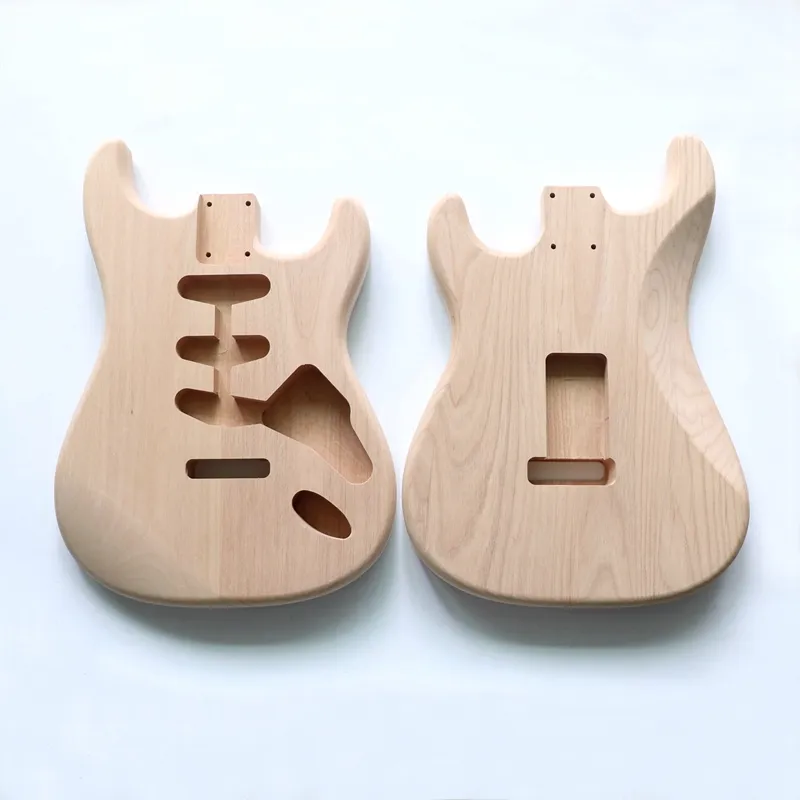 Manufacture China Unfinished ST Guitar Body Standard SSS Pickup Route Alder Wood Top Quality For Guitar Electric Guitar Body