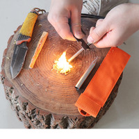 Meike — Kit de démarrage de feu en silex, Kit d'urgence, en acier inoxydable, matériel de survie en plein air, pour les voyages, la randonnée et le Camping