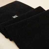 Nappes de lit et écharpes noires lisses et confortables, nappes de table, nappes de table de massage personnalisables avec logo