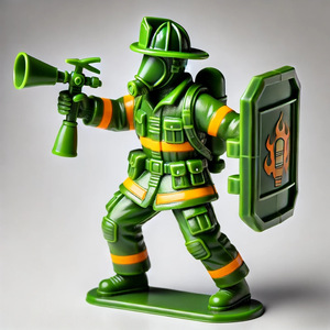 Nouvelle figurine d'action de soldat de <span class=keywords><strong>pompier</strong></span> vert transfrontalier en résine artisanat ornements article de Collection militaire vert - Product Image 2