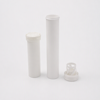 Tube en plastique PP 29*144mm pour comprimés effervescents avec dessiccant et bouchon à clapet, vente en gros, personnalisable