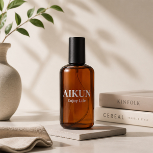 Aikun - Juego de Regalo de Spray Ambiental en Caja Beige con Logotipo Personalizado por Transferencia de Agua, Aroma Duradero, Envase PET Redondo de 250 ml, Bajo MOQ, para Días Festivos - Product Image 2