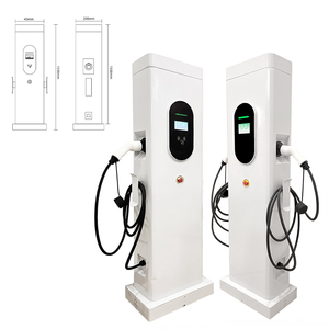 Station de recharge pour véhicules électriques à usage commercial, nouvelle génération, 44 kW, Type 2, double pistolet, AC, montage au sol, IP55, écran tactile - Product Image 3