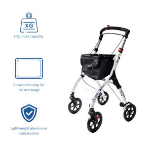 Складной роллатор-ходунки: легкое средство передвижения с удобным сиденьем и регулируемыми ручками, идеально подходит для пожилых людей и людей с ограниченными возможностями - Product Image 3