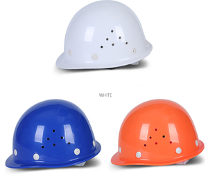 หมวกกันน็อคนิรภัย <span class=keywords><strong>C</strong></span> <span class=keywords><strong>A</strong></span> P,หมวกกันน็อคก่อสร้างป้องกันความปลอดภัยสูงมองเห็นได้สะท้อนแสง PE - Product Image 1