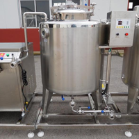 Cuve de mélange réfrigérée en acier inoxydable 304 avec agitateur pour la conservation et le refroidissement des liquides (œufs) dans la transformation alimentaire