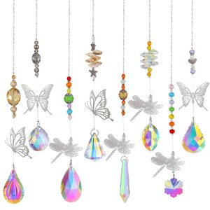 Atrapasoles de Cristal con Diseño de Libélula, Adorno Bohemio para el Hogar, Prismas Decorativos para Ventana, Grabados Artísticos de Primavera, 36-40cm - Product Image 1
