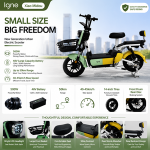 Bicicleta Eléctrica Little Honey Bean de 500W, Neumático de 14 Pulgadas, Batería Dual de 48V, Velocidad Máxima de 45KM/H - Product Image 5
