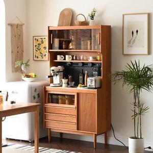 Japanese Style Solid Wood Sideboard Cherry Wood <b>Storage</b> Cabinet For Living Room Small Apartment <b>Narrow</b> Design - Product Image 1