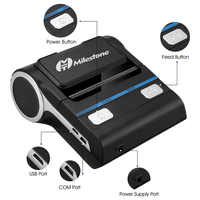 Imprimante thermique de reçus BARWAY BT 80 mm compatible Android/iOS, interface USB, 576 points/ligne, vitesse 90 mm/sec, MHT-P8008