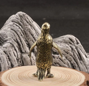 Metall Handwerk Messing Pinguin Statue Simulation Tiers pielzeug Home Messing Casting Ornamente. - Product Image 4