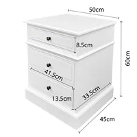 Table de chevet moderne avec 3 tiroirs, armoire de chevet adaptée aux appartements, table d'appoint assemblée avec rangement