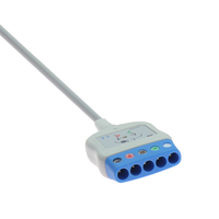 كابل ECG متوافق مع NGenuity 8100E، كابل ECG رئيسي 504USP بـ 5 أسلاك، كابل ECG رئيسي AHA للاستخدام في المستشفيات