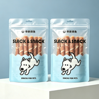 Sacs d'emballage transparents personnalisés pour friandises pour animaux de compagnie, sachets refermables à fermeture éclair pour aliments pour chiens, aliments pour chats, friandises lyophilisées, imprimés numériquement