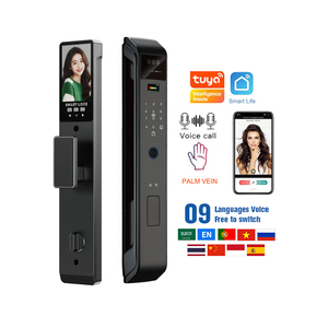 Interphone vidéo en temps réel Tuya Wi-Fi <span class=keywords><strong>Homekit</strong></span>, <span class=keywords><strong>serrure</strong></span> de porte intelligente avec reconnaissance faciale 3D, stockage sur carte mémoire, compatible avec les portes en acier - Product Image 1