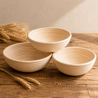 Panier de levage en rotin indonésien fait main pour la boulangerie artisanale et les boulangeries professionnelles