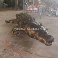 Modèle de crocodile animatronique télécommandé ou robot animal ambulant personnalisé pour parc aquatique
