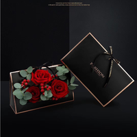 Creative Triangle Flower Paper Box Foldable Hollowed Floral Packaging Boxes Flower Arrangement Vase Box