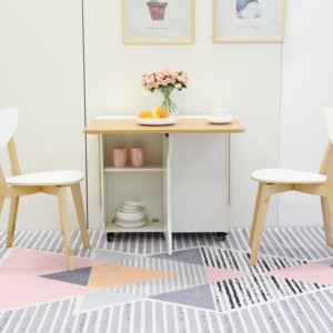 New Design Smart <b>Folding</b> Wood Dining <b>Table</b> With Storage for Room Furniture GF642-1408 Wood Dining <b>Table</b> GF642-1408 - Product Image 2