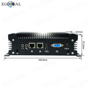 Mini PC sans ventilateur embarqué, processeur <span class=keywords><strong>Core</strong></span> i3 6e/7e génération, double LAN, 2 ports COM RS232, HD VGA, Wi-Fi 5, compatible Windows 10/Linux, ordinateur industriel - Product Image 4