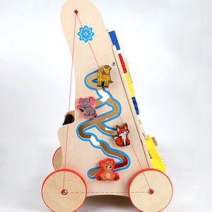 New Sale Foldable Preschool <strong>Wooden</strong> First Steps Baby <strong>Walker</strong> W16E146 <strong>Push</strong> <strong>Along</strong> Car for Children's Walk and Learn - Product Image 5