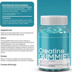 <b>Creatine</b> Gummies 3000mg Pure Monohydrate Muscle Growth <b>Creatine</b> HCL Energy Gummies Sport Nutrition Supplement - Product Image 3