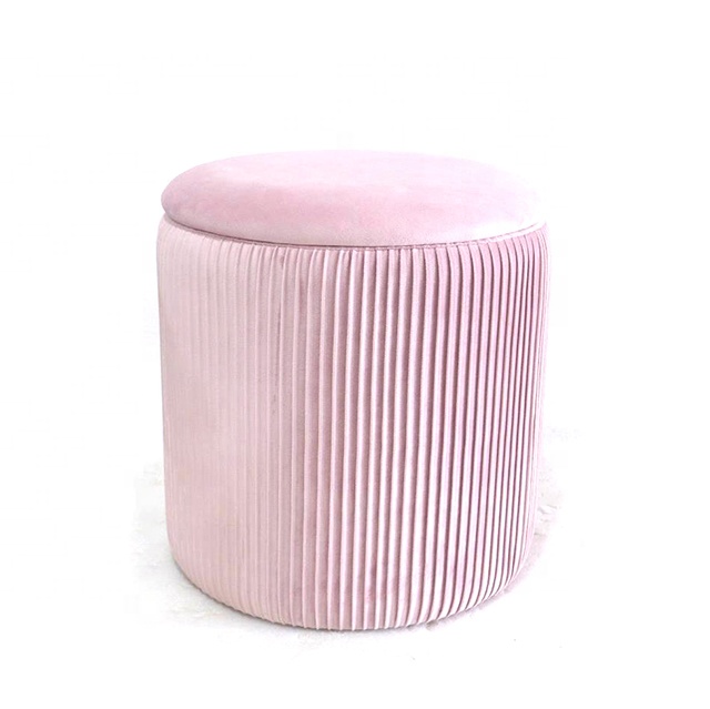 Современные витрины, мебель для столовой, бархатный оттоманка, табурет, Круглый оттоманка