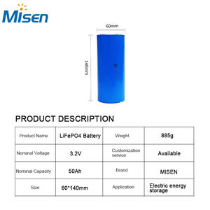 6000 siklus tingkat 5C silinder 50Ah Kelas a Lfp penyimpanan energi surya Lithium isi ulang 60140 3.2v sel baterai Lifepo4 - Product Image 2
