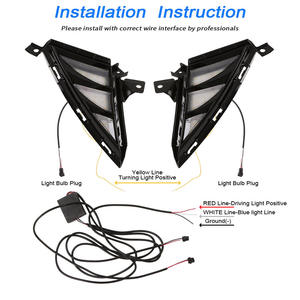 Lampe de jour pour Elantra 2020 2021, phare LED DRL bleu et jaune de conduite, 2 pièces - Product Image 3