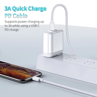 Kabel pengisi daya cepat, kabel pengisian daya USB tipe-c PD USB C ke USB C 1M/2M/3M 3A untuk Macbook /Xiaomi/Huawei/Samsung Quick 3.0