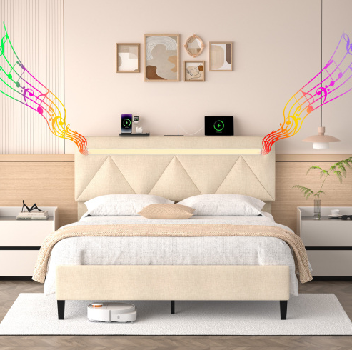 Beige + Full Size + Bluetooth Speaker