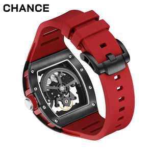 Reloj Mecánico de Alta Calidad para Hombre con Caja de Fibra de Carbono, Movimiento Automático, Diseño Hueco Black Warrior, Resistente al Agua, Reloj de Moda - Product Image 3