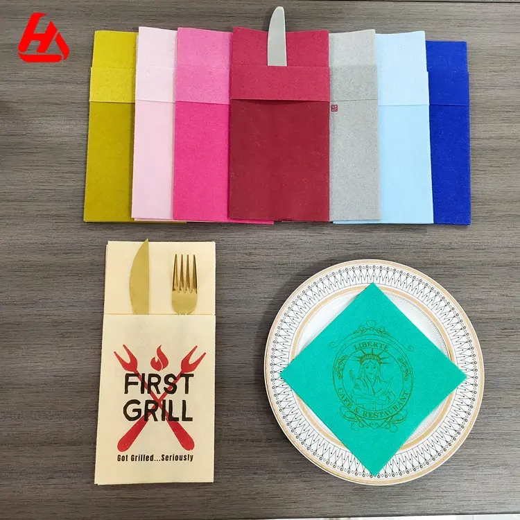 Color Custom Cocktail Napkins Bar Wedding Party Airlaid Paper Napkin