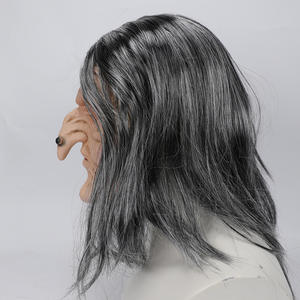 Masker Wajah dewasa lateks menakutkan, masker wajah dewasa, lateks menyeramkan, kepala mulut terbuka, rahang bergerak menakutkan - Product Image 2