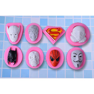 Tendencia silicona Fondant <span class=keywords><strong>Superman</strong></span> Anime imagen molde pastel decoración herramienta para arcilla polimérica Chocolate Cupcakes y dulces - Product Image 2