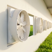 Ventilateur d'évacuation conique en PRV JTX-F1060 de 1060 mm, mural, en fibre de verre, pour poulailler, entrepôt, ferme d'élevage