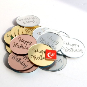 Gold Acrylic Mirror Reflection <b>Baking</b> <b>Accessories</b> Cake Decorating Supplies - Product Image 3