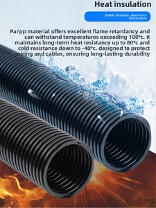 <span class=keywords><strong>Tubo</strong></span> flexible de gran diámetro AD672, material PA/PP ignífugo, <span class=keywords><strong>tubo</strong></span> de plástico tipo piel de serpiente, funda protectora para cables PE80 - Product Image 1