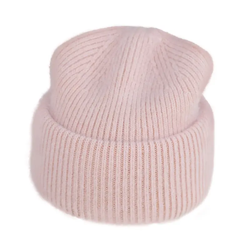 寒い天候のための卸売女性のビーニー冬暖かいニット帽ソフトストレッチニットキャップ
